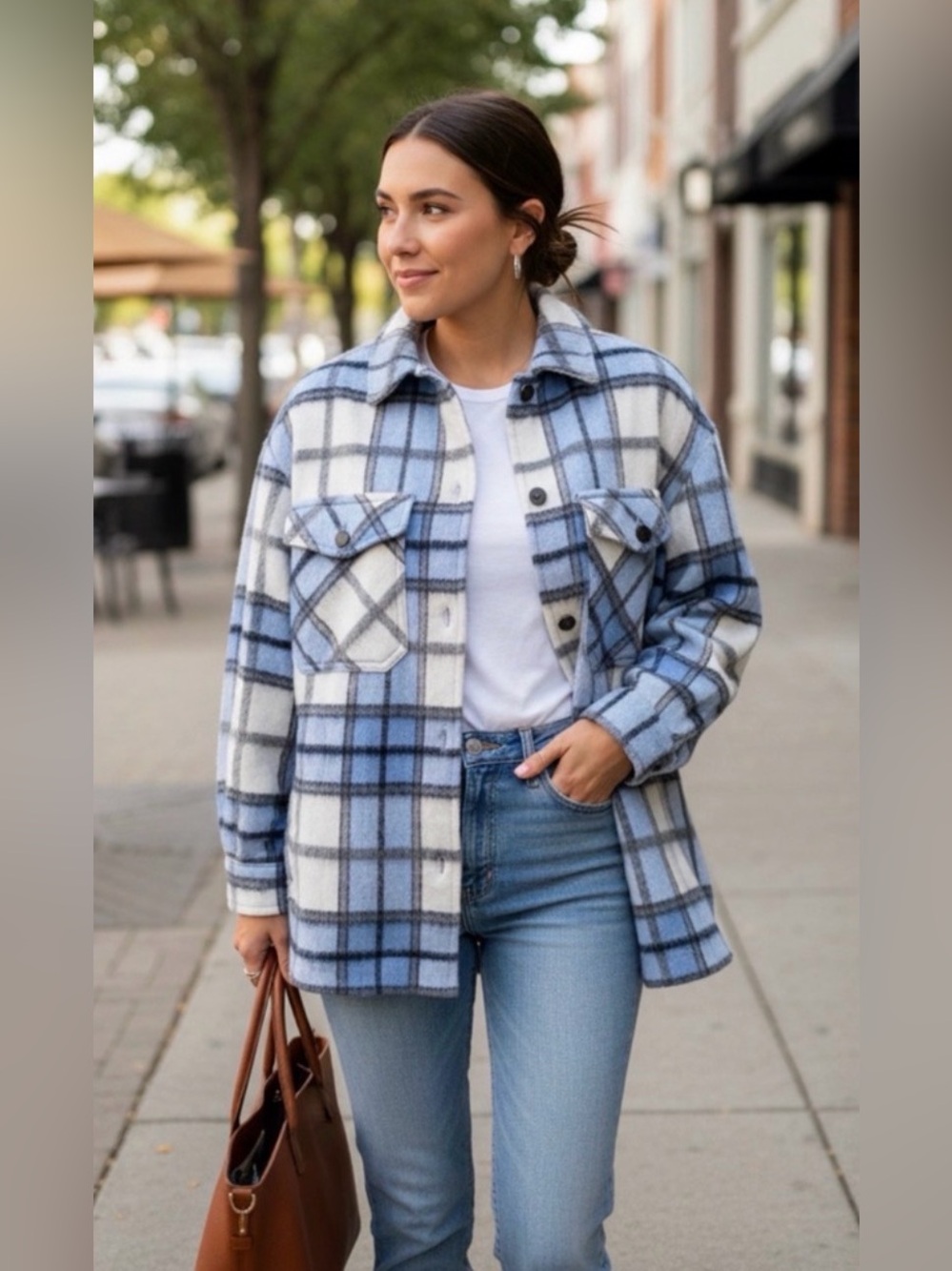 ZARA Plaid Fleece Oversized Wool Blend Shirt Jacket - XS